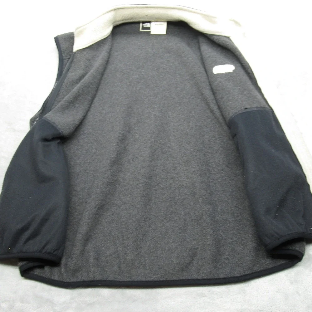 The North Face Vest Mens Large Gray Pockets‎ Soft Fleece Full Zip USA Made VTG
